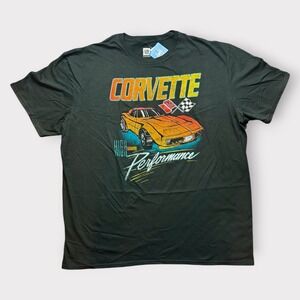 GM Corvette‎ High Performance Graphic T-Shirt Mens 2XL Black Short Sleeve New